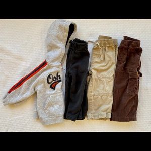 4-piece mixed lot of boys 18-month hoodie, pants